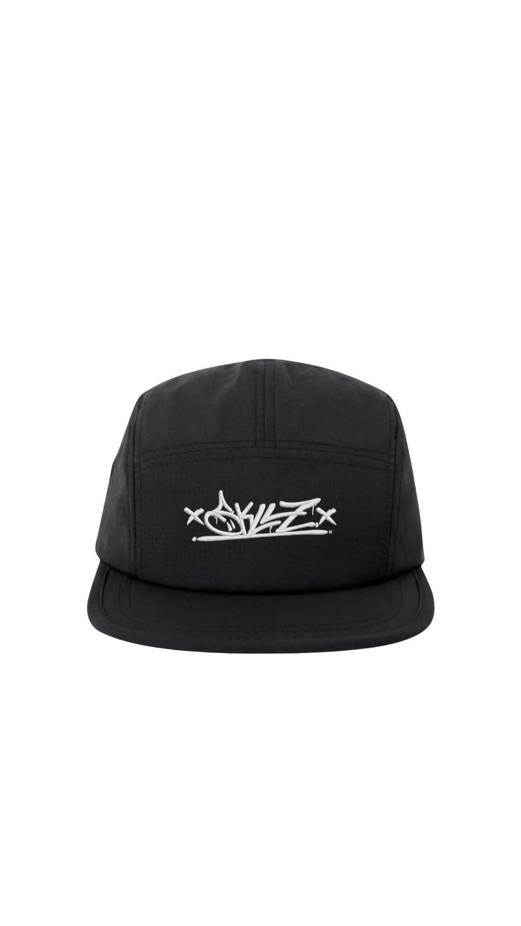 5 panel cap - black