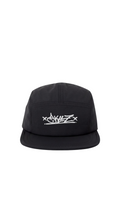 5 panel cap - black