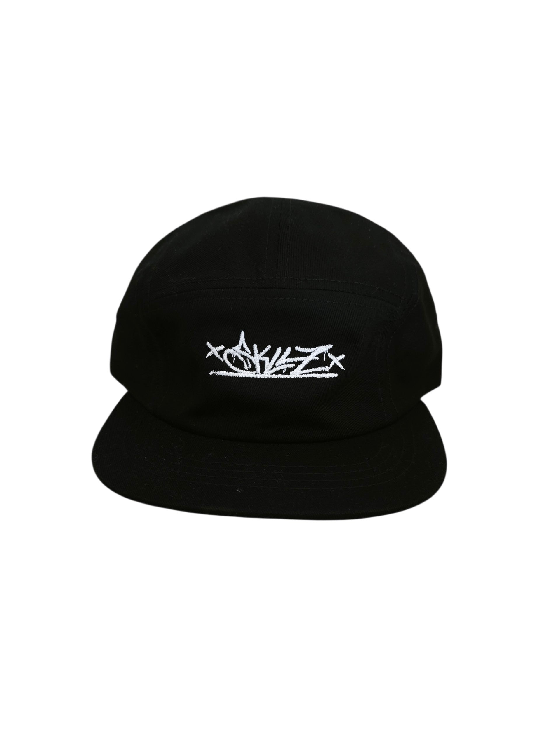 5 panel cap - black