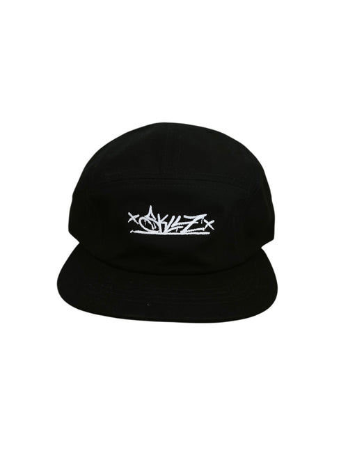 5 panel cap - black